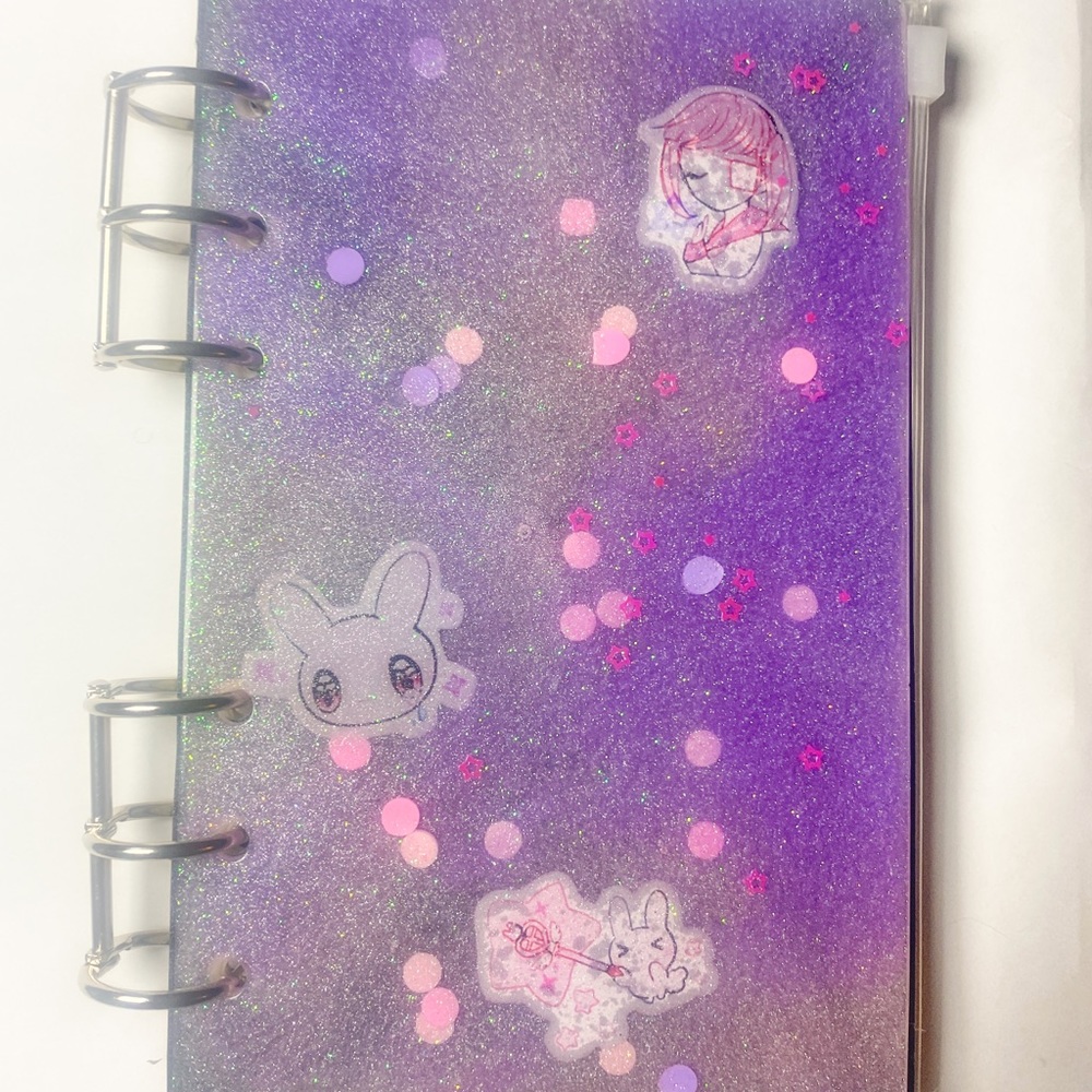 Custom Resin Notebook with Stickers